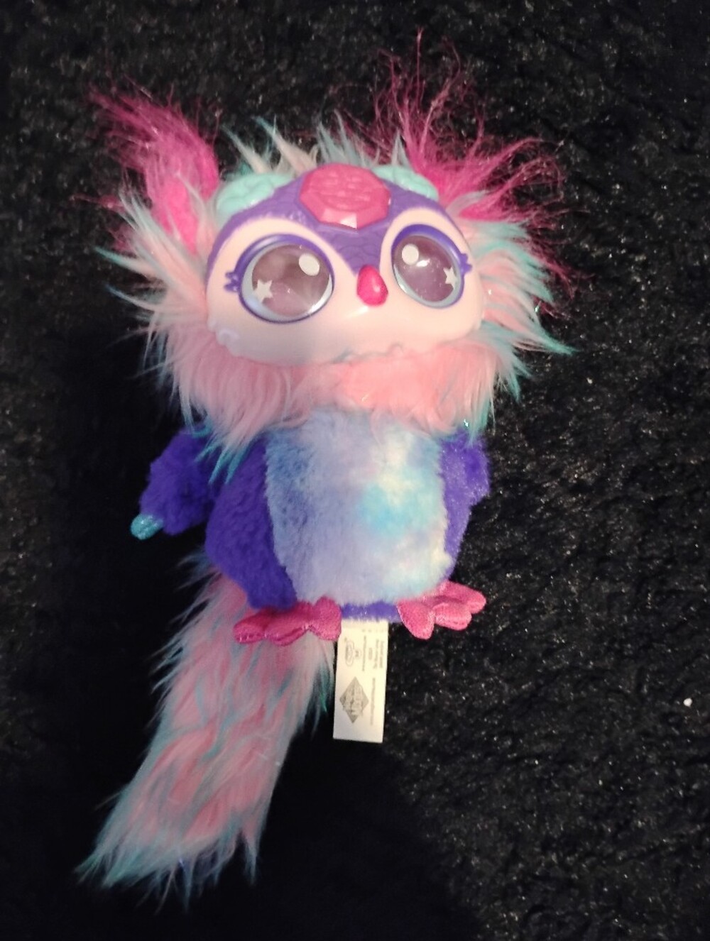 Plush Fantasy Owl Toy - Pink, Purple & Blue